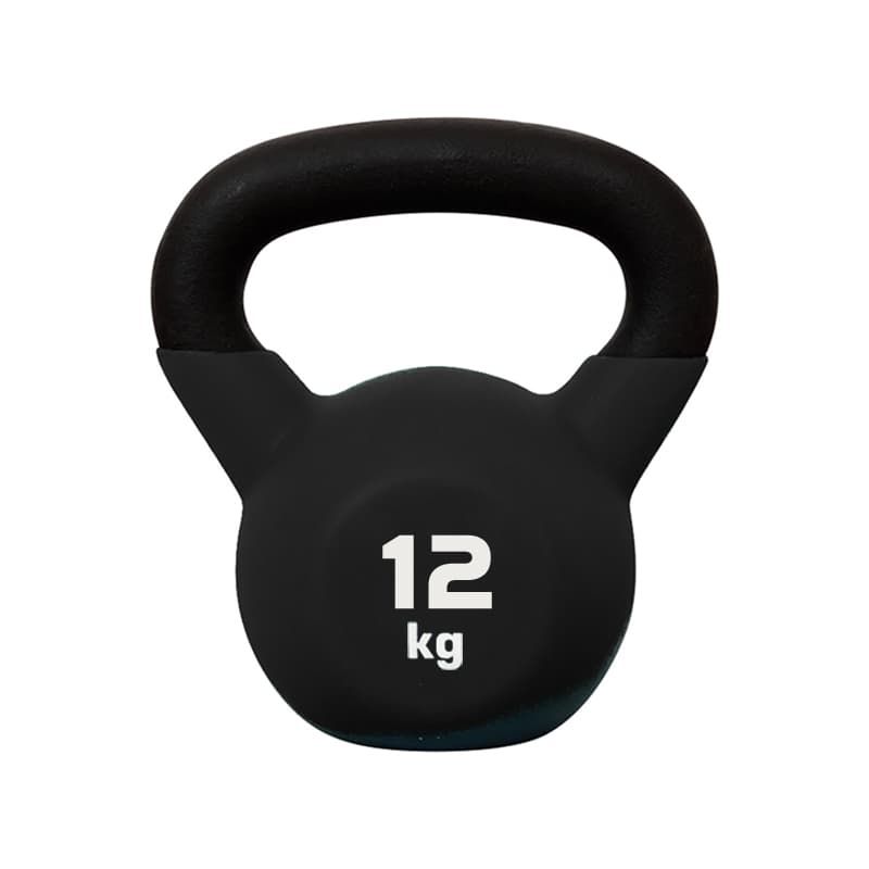 Фото спортивные Гиря WORKOUT G12 (12 кг) черная обрезиненная для силовых тренировок